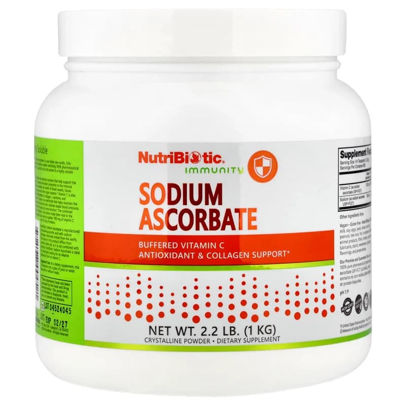 NutriBiotic, Immunity, Sodium Ascorbate, Crystalline Powder, 2.2 lb (1 kg)