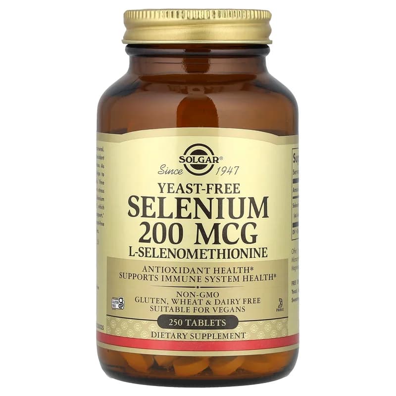 Solgar, Selenium, Yeast-Free, 200 mcg, 250 Tablets