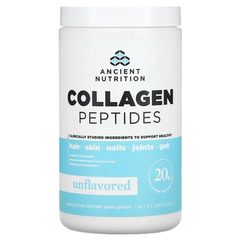 Ancient Nutrition, Collagen Peptides, Unflavored, 9.88 oz (280 g)