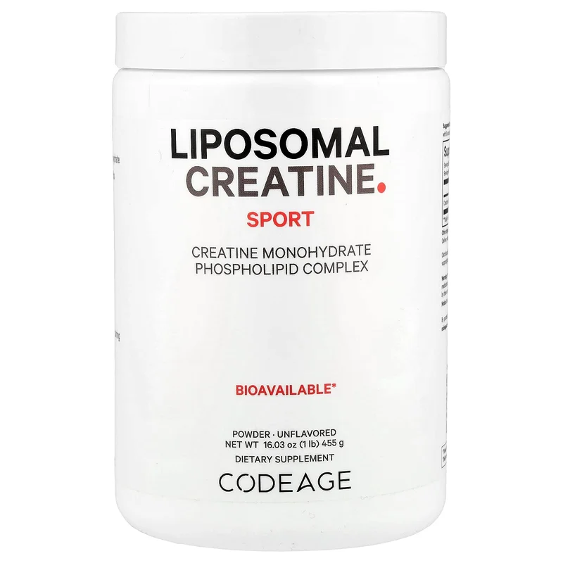 Codeage, Sport, Liposomal Creatine Powder, Unflavored, 1 lb (455 g)