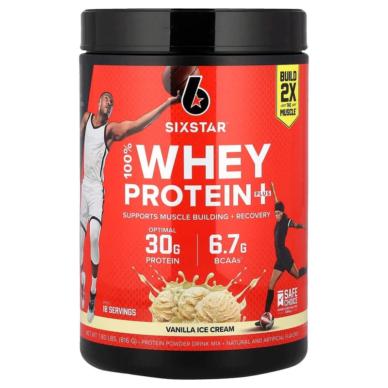 SIXSTAR, 100% Whey Protein Plus, Vanilla Cream, 1.80 lbs (816 g)