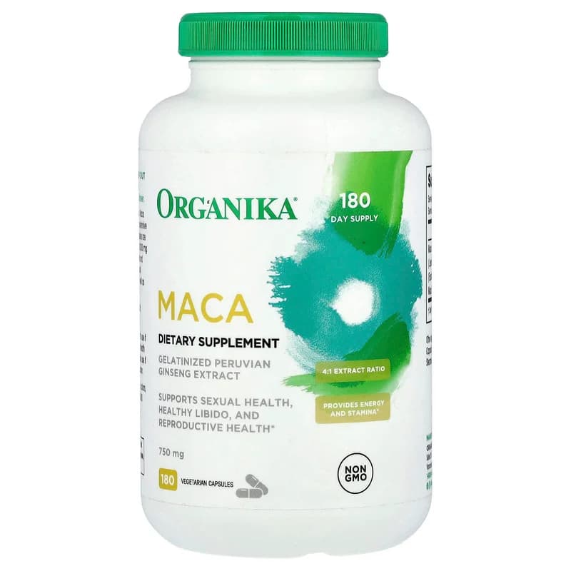 Organika, MACA, 750 mg, 180 Vegetarian Capsules