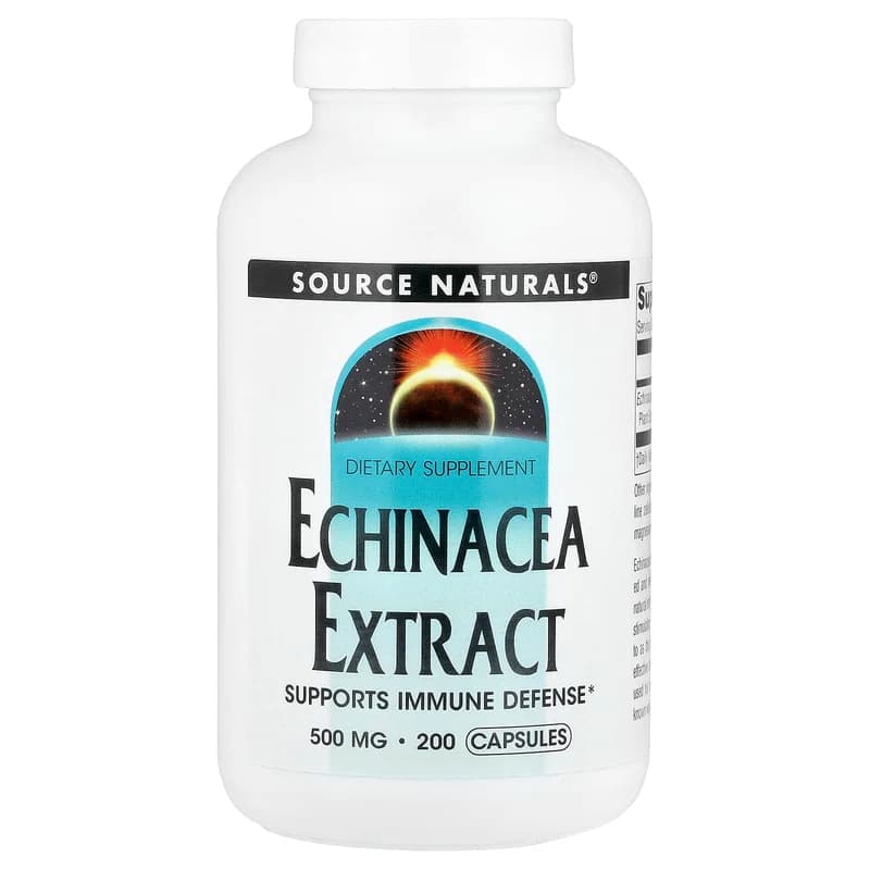 Source Naturals, Echinacea Extract, 500 mg, 200 Capsules