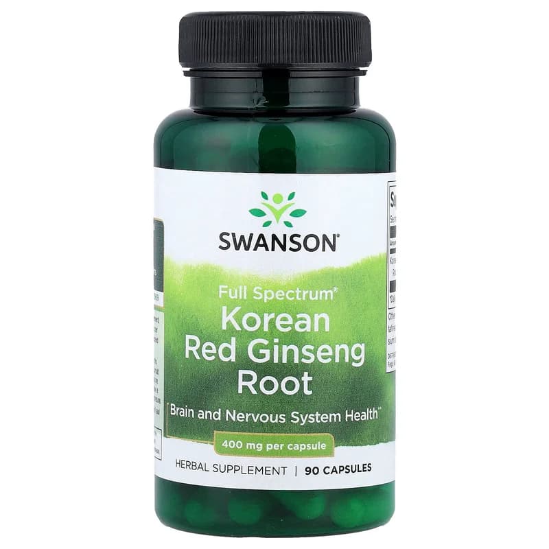 Swanson, Full Spectrum® Korean Red Ginseng Root, 400 mg, 90 Capsules