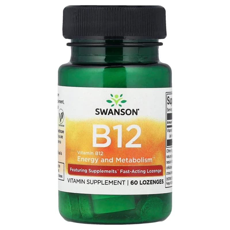 Swanson, Vitamin B12, 60 Lozenges (5,000 mcg per Lozenge)