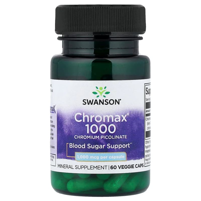 Swanson, Chromax® 1000, Chromium Picolinate, 1,000 mcg, 60 Veggie Caps