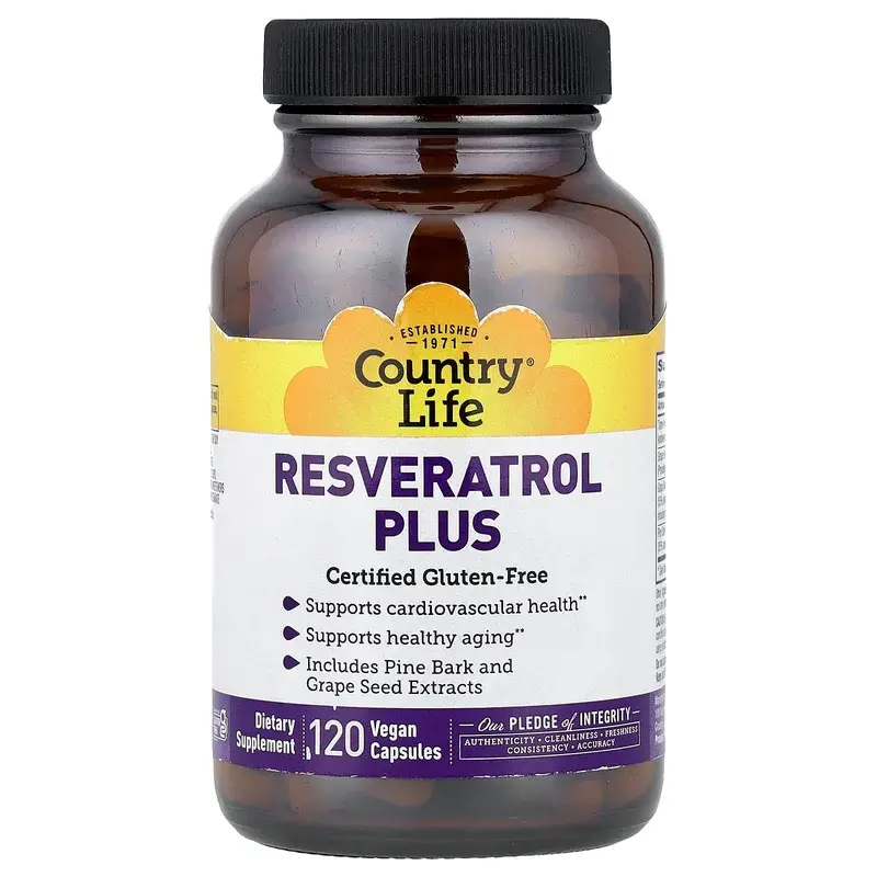 Country Life, Resveratrol Plus, 120 Vegan Capsules