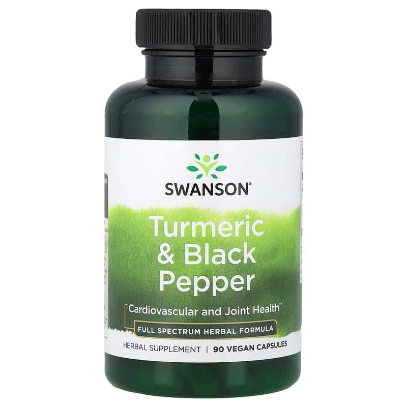 Swanson, Turmeric & Black Pepper, 90 Vegan Capsule