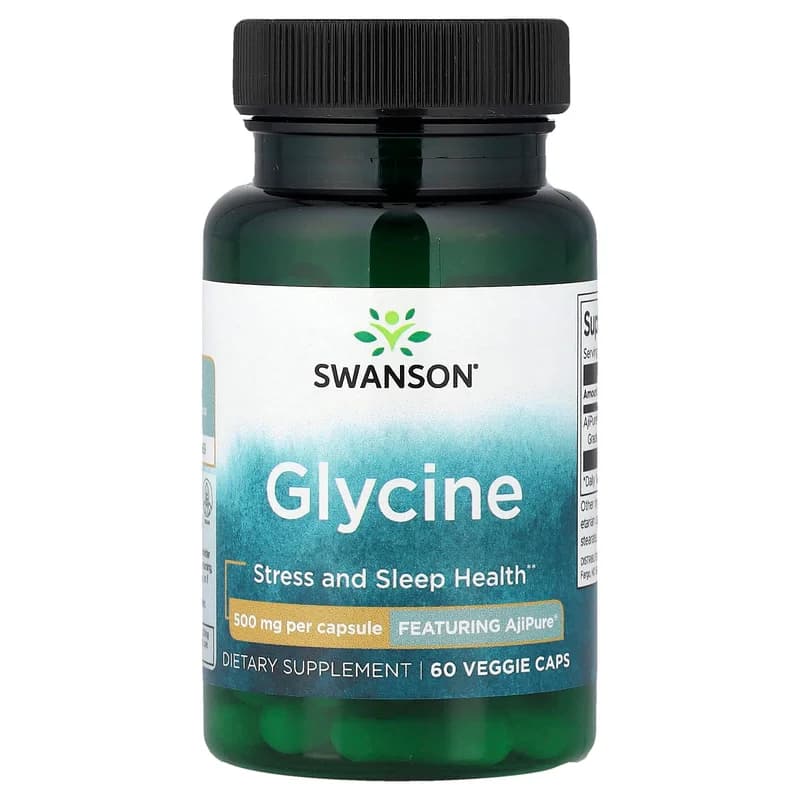Swanson, Glycine, 500 mg, 60 Veggie Caps
