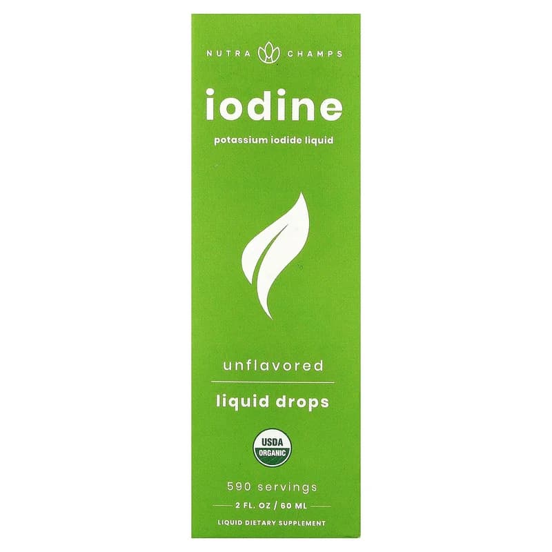 NutraChamps, Iodine Liquid Drops, Unflavored, 2 fl oz (60 ml)