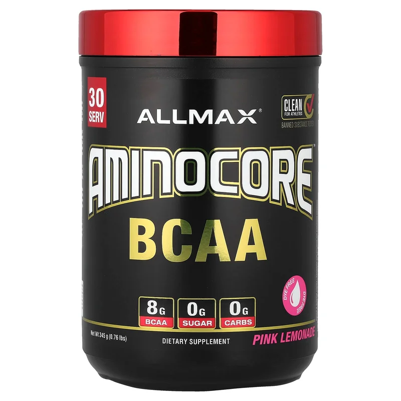 ALLMAX, AMINOCORE™ BCAA, Pink Lemonade, 0.76 lbs (345 g)