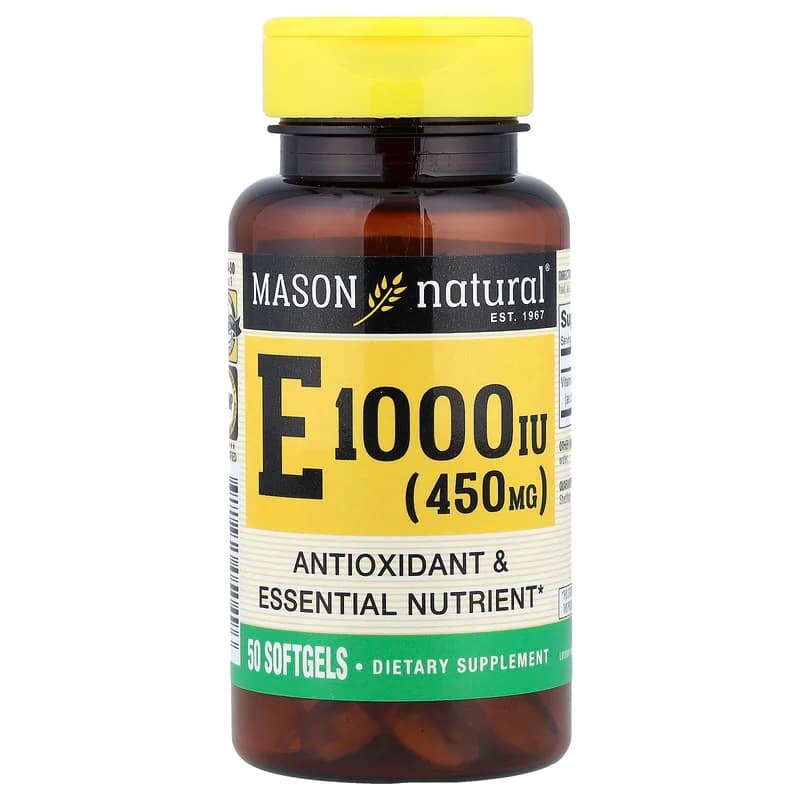 Mason Natural, Vitamin E, 450 mg (1,000 IU), 50 Softgels
