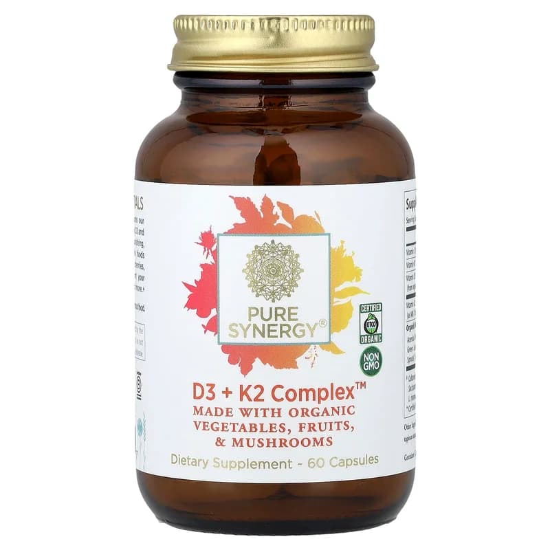 Pure Synergy, D3 + K2 Complex™, 60 Capsules