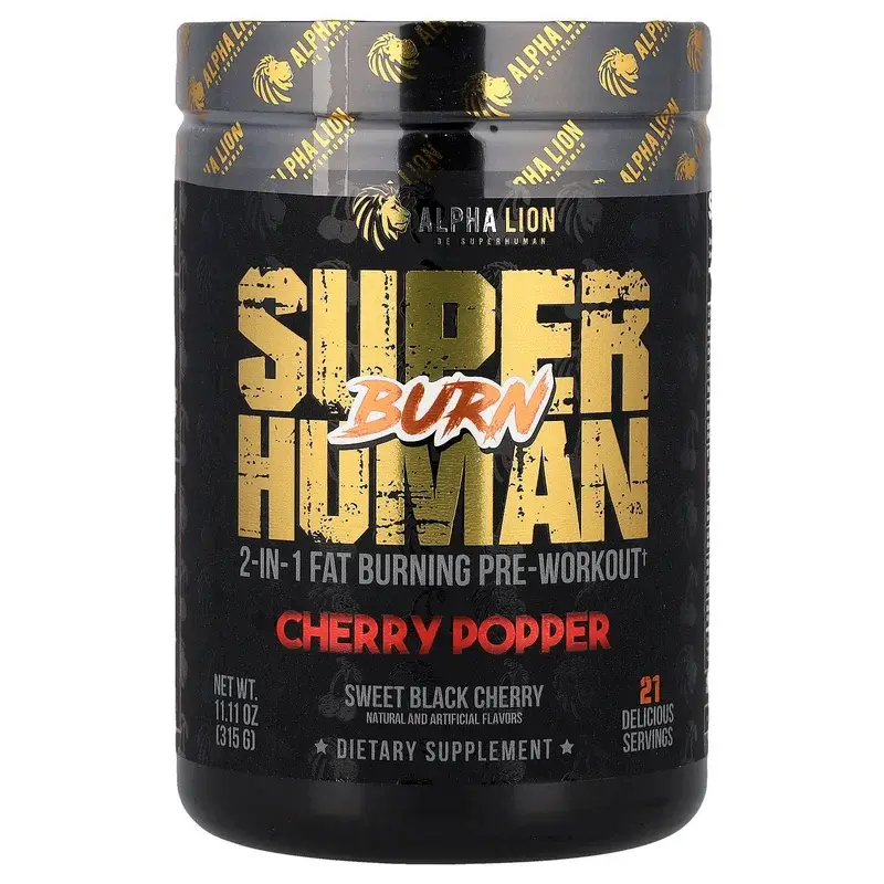 ALPHA LION, SuperHuman Burn, Cherry Popper, Sweet Black Cherry, 11.11 oz (315 g)