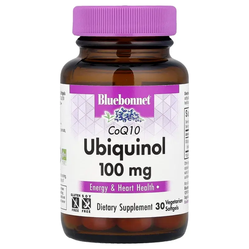Bluebonnet Nutrition, CoQ10, Ubiquinol, 100 mg, 30 Vegetarian Softgels