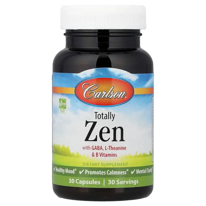 Carlson, Totally Zen with GABA, L-Theanine & B Vitamins, 30 Capsules