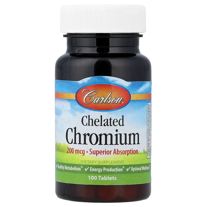 Carlson, Chelated Chromium, 100 Tablets