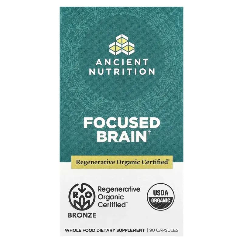 Ancient Nutrition, Focused Brain, 90 Capsules