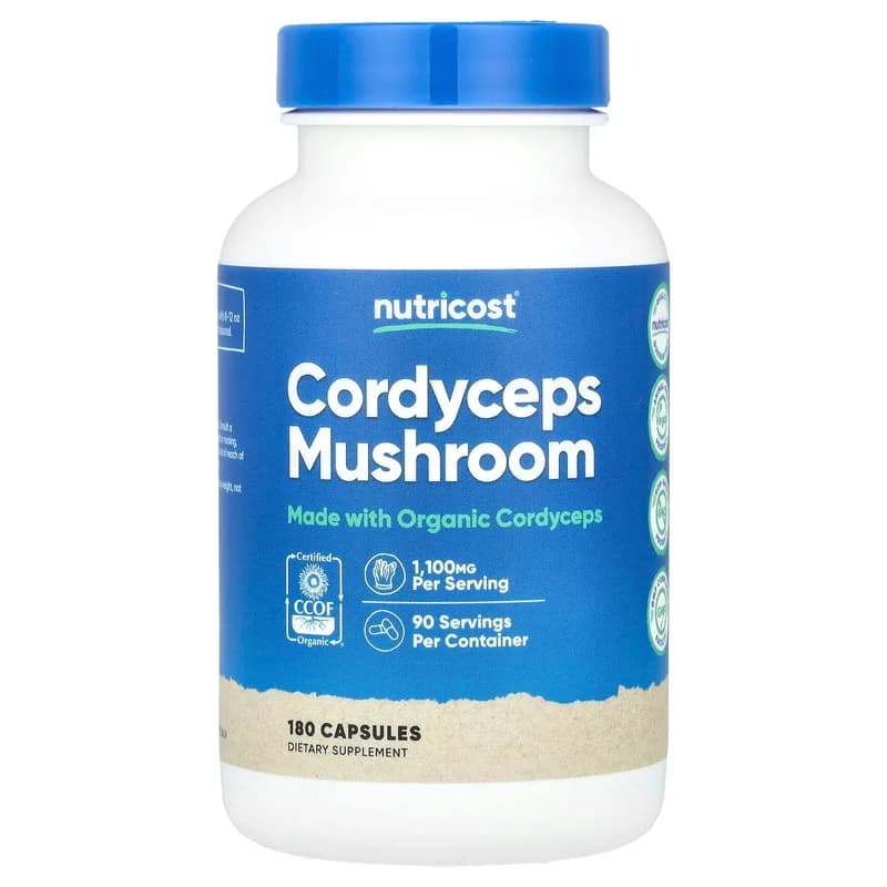 Nutricost, Cordyceps Mushroom, 180 Capsules (550 mg per Capsule)