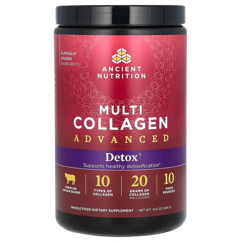 Ancient Nutrition, Multi Collagen Advanced, Detox, 14.6 oz (414 g)