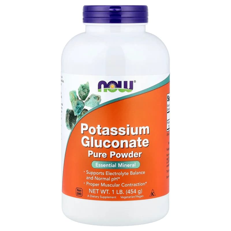 NOW Foods, Potassium Gluconate Pure Powder, 1 lb (454 g)