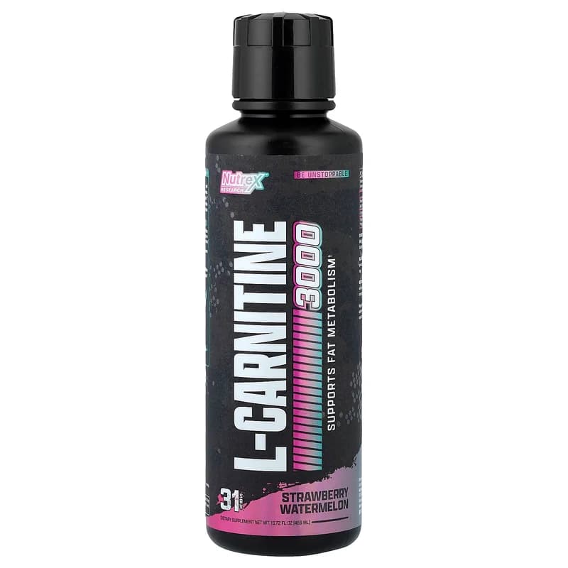 Nutrex Research, L-Carnitine 3000, Strawberry Watermelon, 15.72 fl oz (465 ml)