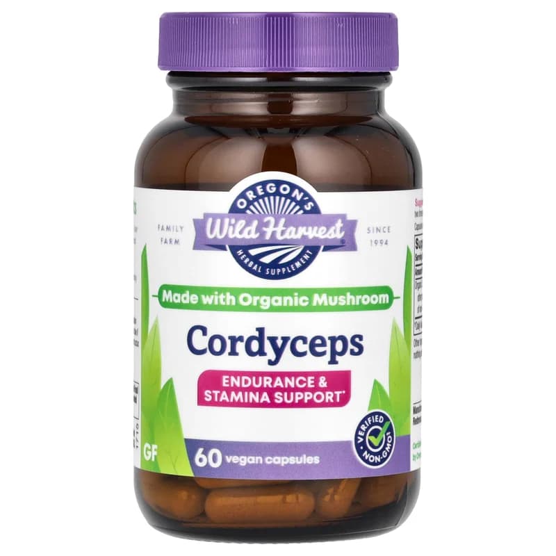 Oregon's Wild Harvest, Cordyceps, 60 Vegan Capsules (525 mg per Capsule)