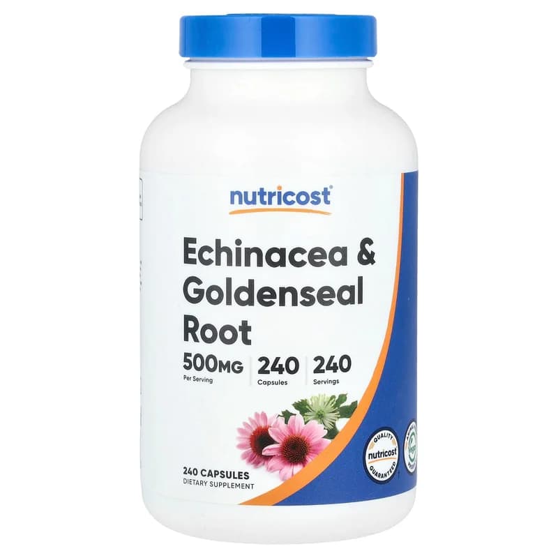 Nutricost, Echinacea & Goldenseal Root, 500 mg, 240 Capsules