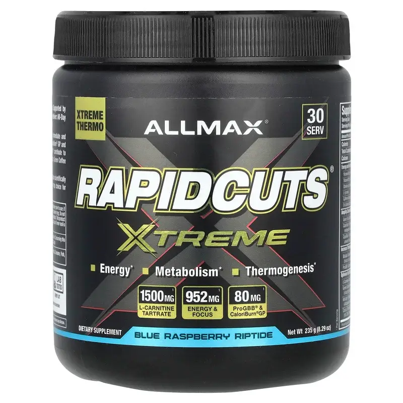 ALLMAX, Rapidcuts® Xtreme, Blue Raspberry Riptide, 8.29 oz (235 g)