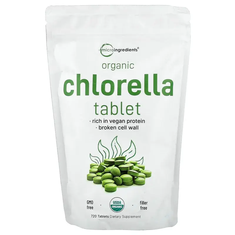 Micro Ingredients, Organic Chlorella Tablet, 720 Tablets (0.5 g per Tablet)