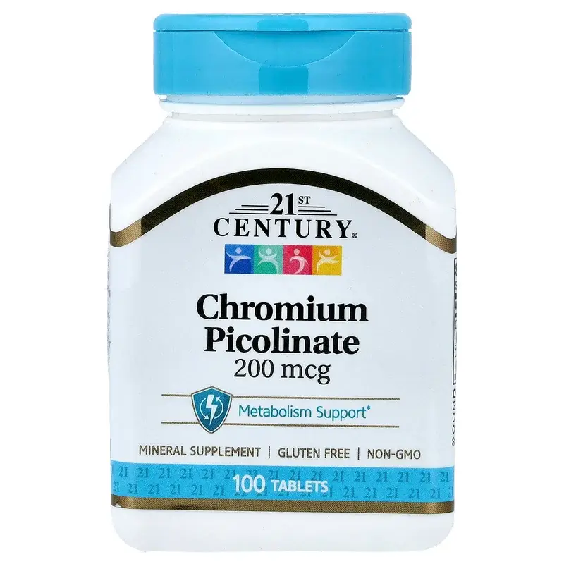 21st Century, Chromium Picolinate, 200 mcg, 100 Tablets