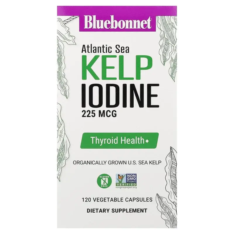 Bluebonnet Nutrition, Atlantic Sea Kelp Iodine, 225 mcg, 120 Vegetable Capsules
