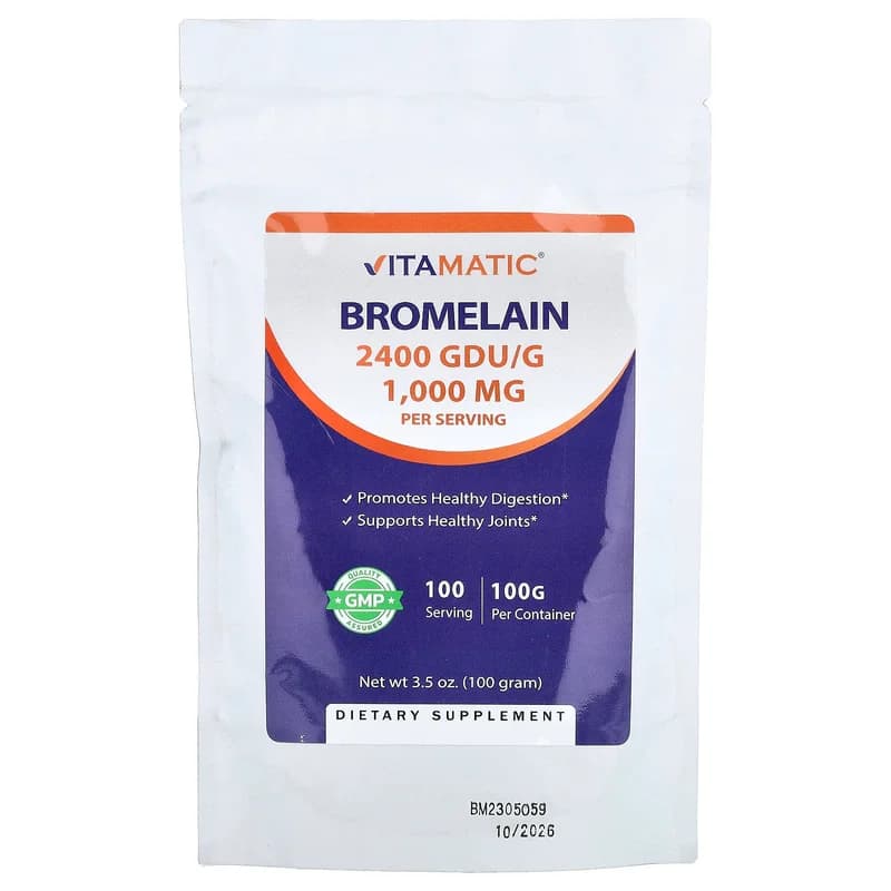 Vitamatic, Bromelain, 3.5 oz (100 g)