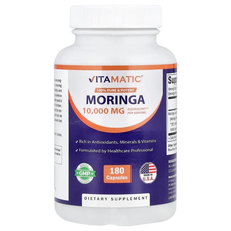 Vitamatic, Moringa, 10,000 mg, 180 Capsules