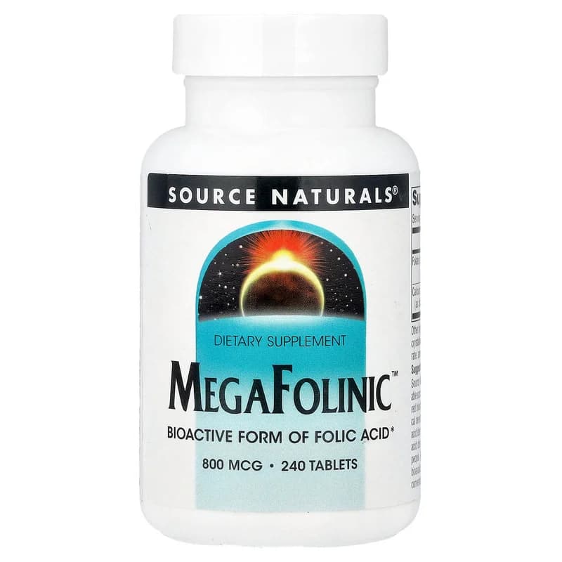 Source Naturals, MegaFolinic™, 800 mcg, 240 Tablets
