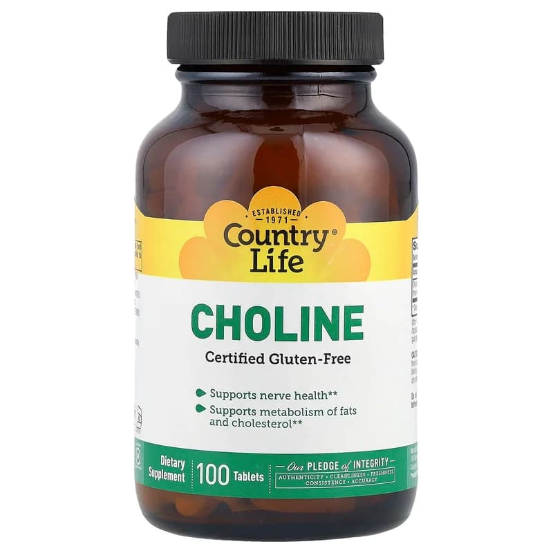 Country Life, Choline, 266 mg, 100 Tablets