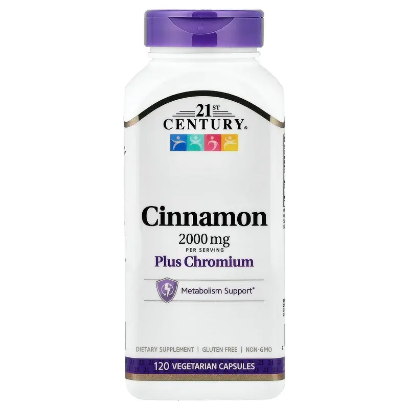 21st Century, Cinnamon plus Chromium, 120 Vegetarian Capsules