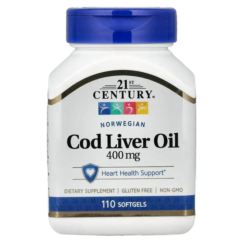 21st Century, Norwegian Cod Liver Oil, 400 mg, 110 Softgels