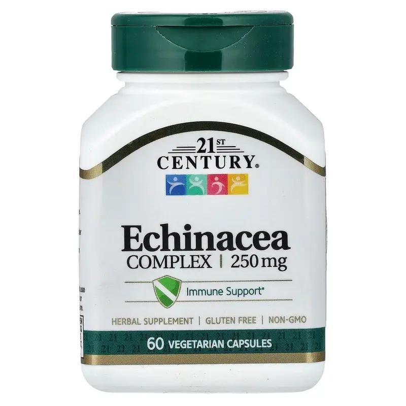 21st Century, Echinacea Complex, 60 Vegetarian Capsules (125 mg per Capsule)