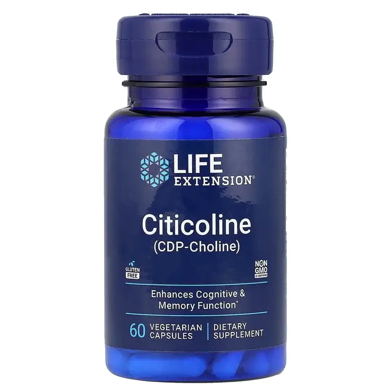 Life Extension, Citicoline (CDP-Choline), 60 Vegetarian Capsules (250 mg per Capsule)