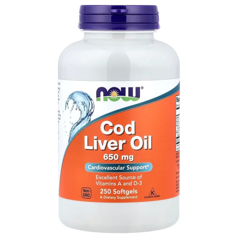 NOW Foods, Cod Liver Oil, 650 mg, 250 Softgels