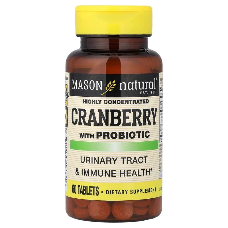 Mason Natural, Highly Concentrated Cranberry with Probiotic, 60 Tablets