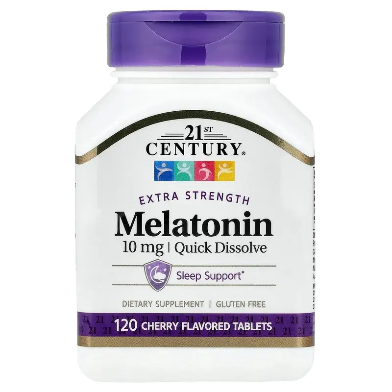 21st Century, Melatonin, Quick Dissolve, Cherry, 10 mg, 120 Tablets