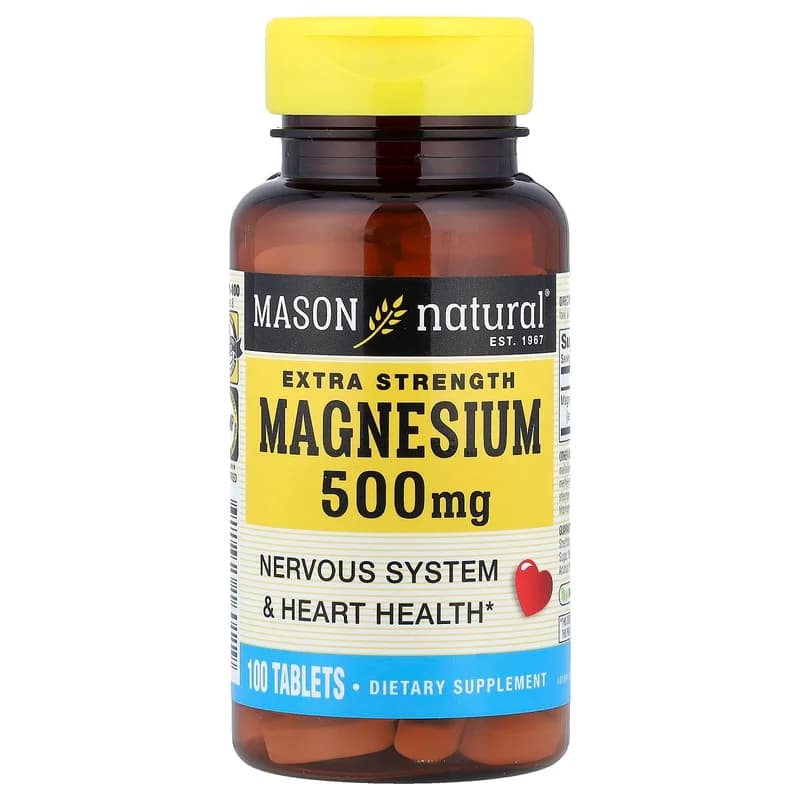 Mason Natural, Magnesium, 500 mg, 100 Tablets