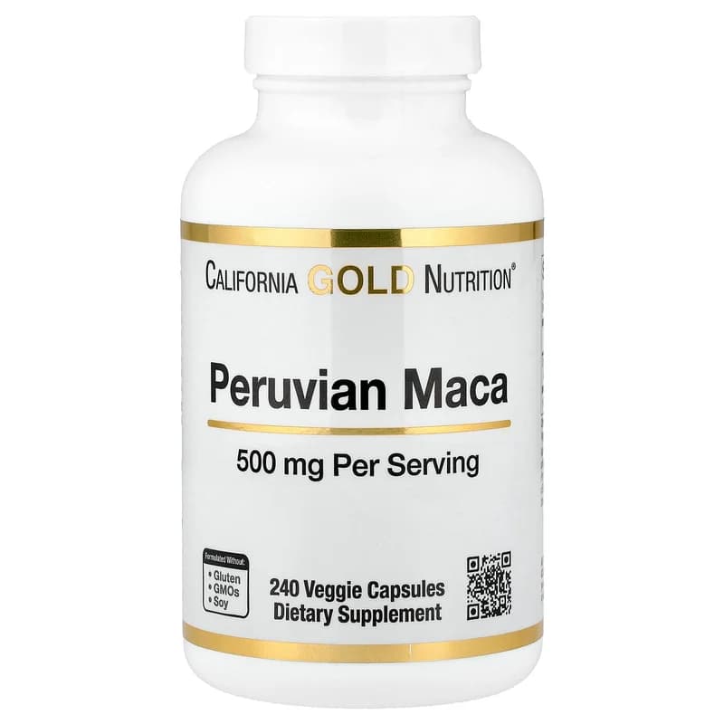 California Gold Nutrition, Peruvian Maca, 500 mg, 240 Veggie Capsules