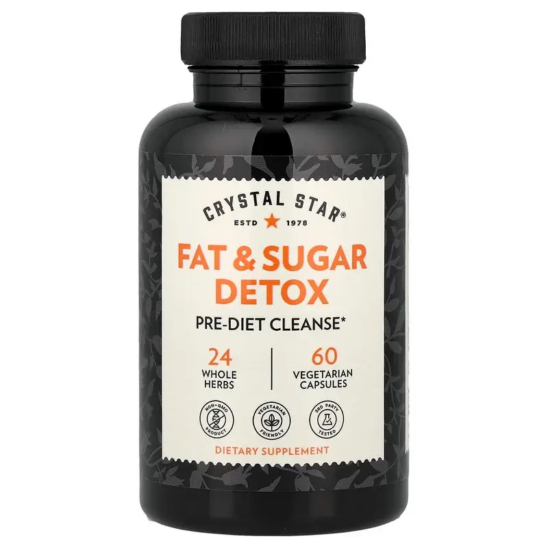 Crystal Star, Fat & Sugar Detox, 60 Vegetarian Capsules