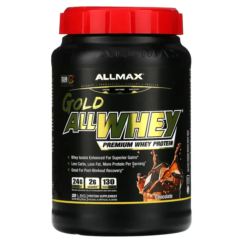 ALLMAX, GOLD ALLWHEY®, Premium Whey Protein, Chocolate, 2 lbs (907 g)