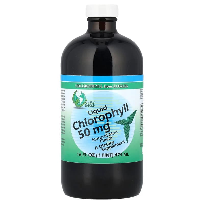 World Organic, Liquid Chlorophyll, Natural Mint, 16 fl oz (474 ml)