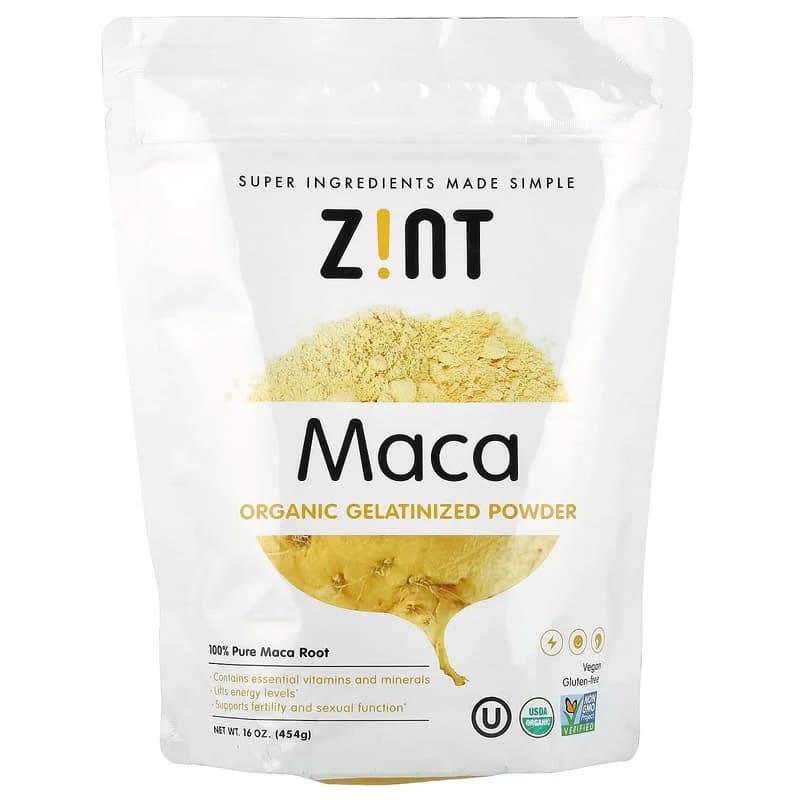 Zint, Organic Gelatinized Maca Powder, 16 oz (454 g)