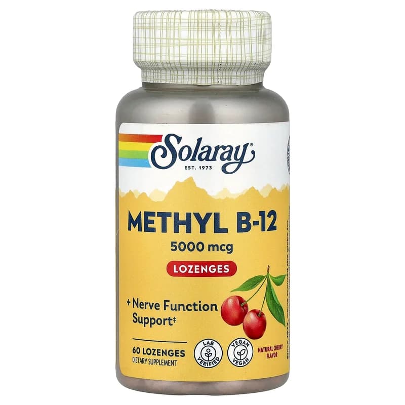 Solaray, Methyl B-12, Natural Cherry, 5,000 mcg, 60 Lozenges